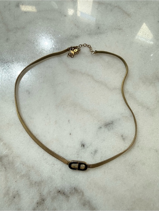 Dior Jewelry - Dior Gold Tone Mesh Choker with CD Logo